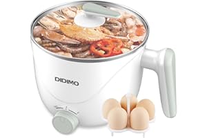 Hot Pot Electric, 1.5L Pink Portable Ramen Cooker with Over-Heating/Boil Dry Protection, Mini Hot Pot for Ramen, Egg, Pasta, 