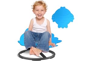 SKONYON Kids Spinning Chair - 360° Spinning Kids Sensory Stool with 200lbs Max Cap Pre Assembled Sit and Spin Chair for Autism, Nonslip Sensory Swivel Stool for Balance Coordination Focus for School Home
