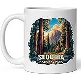 Sequoia National Park California Ceramic Coffee Mug 11oz Giant Trees Forest Landmark - Tea Coffee Mug with Comfortable Grip - Unique Travel Gift Cup for Office or Home - Vibrant Long-Lasting ID44991