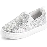 K KomForme Toddler Sneakers for Girls Boys Slip On Canvas Walking Shoes