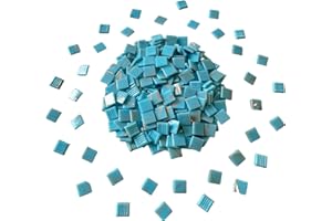 SMEIINIK 1.1 lb/180pcs 3/4 Inch Square Iridescent Mosaic Tiles, Bulk Mosaic Tiles for Crafts, Bright Mosaic Glass Pieces, Stained Glass Tiles for DIY (G12-A3)
