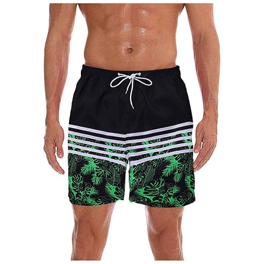FEOYA Herren-Badehose Quadratisches Bein – Boxer-Style, Schnelltrocknend, Mit Kordelzug, Strandmode