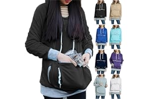 GENERIC Cat Dog Pouch Hoodie Large Pet Pouch Sweatshirt Puppy Kitten Holder Carrier Pullover Shirt Unisex Hoodies