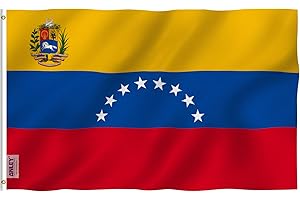 Anley Fly Breeze 3x5 Foot Venezuela 8 Stars Flag - Vivid Color and Fade proof - Canvas Header and Double Stitched - Bolivarian Republic of Venezuela Flags Polyester with Brass Grommets 3 X 5 Ft