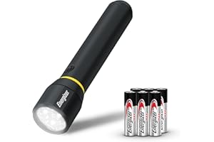 Energizer LED Flashlight Vision PRO, Ultra Bright 1000+ Lumens, IPX4 Water Resistant, Aircraft-Grade Aluminum LED Light, Rugged Metal Flash Light for Outdoors, Emergency Power Outage, Black