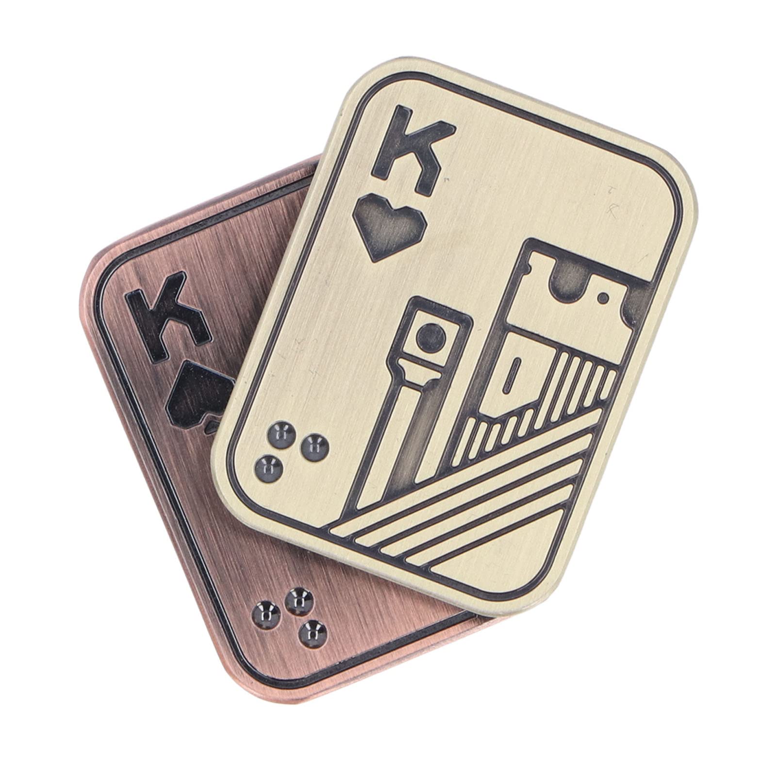 Folanda Fidget Slider Toy, Metal Poker Fidget Slider Adult Fidget Toys, ADHD Autism Sensory Toys, Anxiety Stress Relief Toys, Office Desk Toys, Gifts for Boyfriend and Father