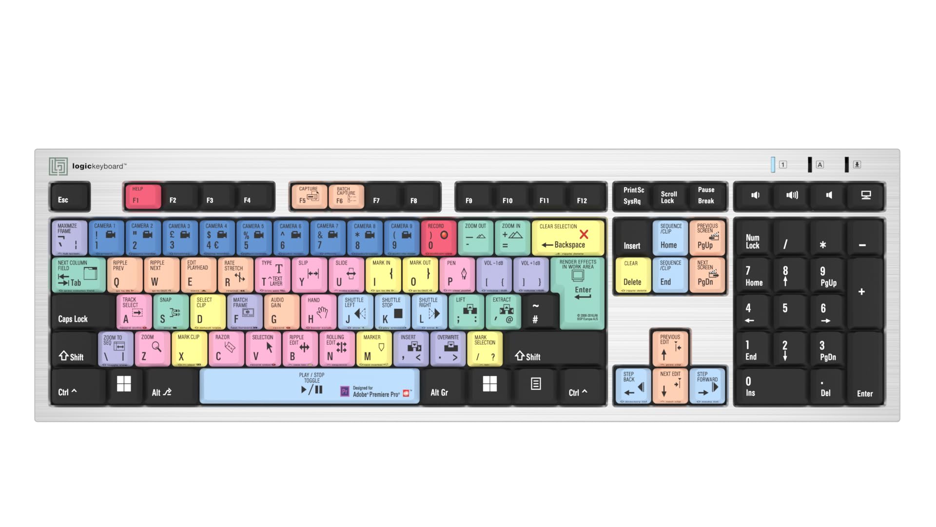 LogicKeyboard LKB-PPROCC-AJPU-UK Adobe Premiere Pro CC PC Slim Keyboard
