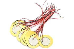 DZS Elec 15PCS 27mm Piezo Disc Transducer Contact Microphone Trigger Sound Sensor with 4 Inches Wires for Acoustic Instrument