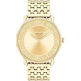 Coach Elliot Women's 2H Quartz Watch - Stainless Steel Bracelet - Water Resistant up to 3ATM/30 Meters - Premium Fashion - Classic Minimalist Design for Everyday Wear - 28mm
