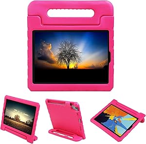 NEWSTYLE Shockproof Case for Apple iPad Pro 11 inch Case Light Weight Kids Case Super Protection Cover Handle Stand Case for Kids Children with Apple Pencil Holder (2018 Released) (Rose)