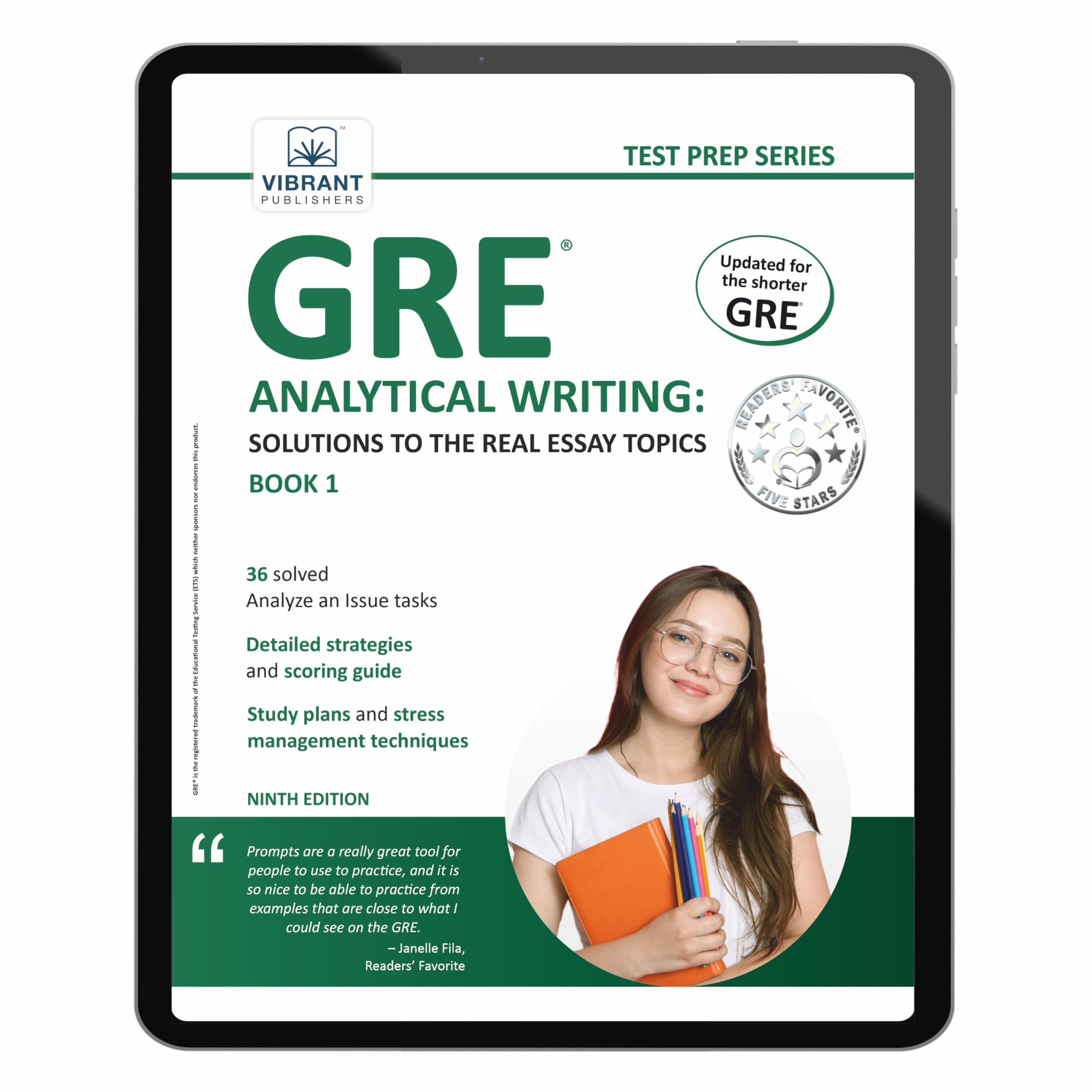 GRE Analytical Writing: Solutions to the Real Essay Topics β Book 1 | 36 Solved Analyze an Issue Essays, Scoring Guide, Strategies & Online Study Plans for the Shorter GRE 2025 3