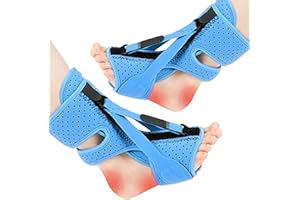 ANSUSIC Plantar Fasciitis Night Splint Planter Facetious Relief Brace,Plantar Fasciitis Relief Women Men Relief Foot Drop Achilles Tendonitis(Blue-2PC)