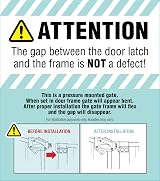 Regalo Safety Super Wide Arched Baby Gate Bronze 75-150 cm Extensions Included view 7