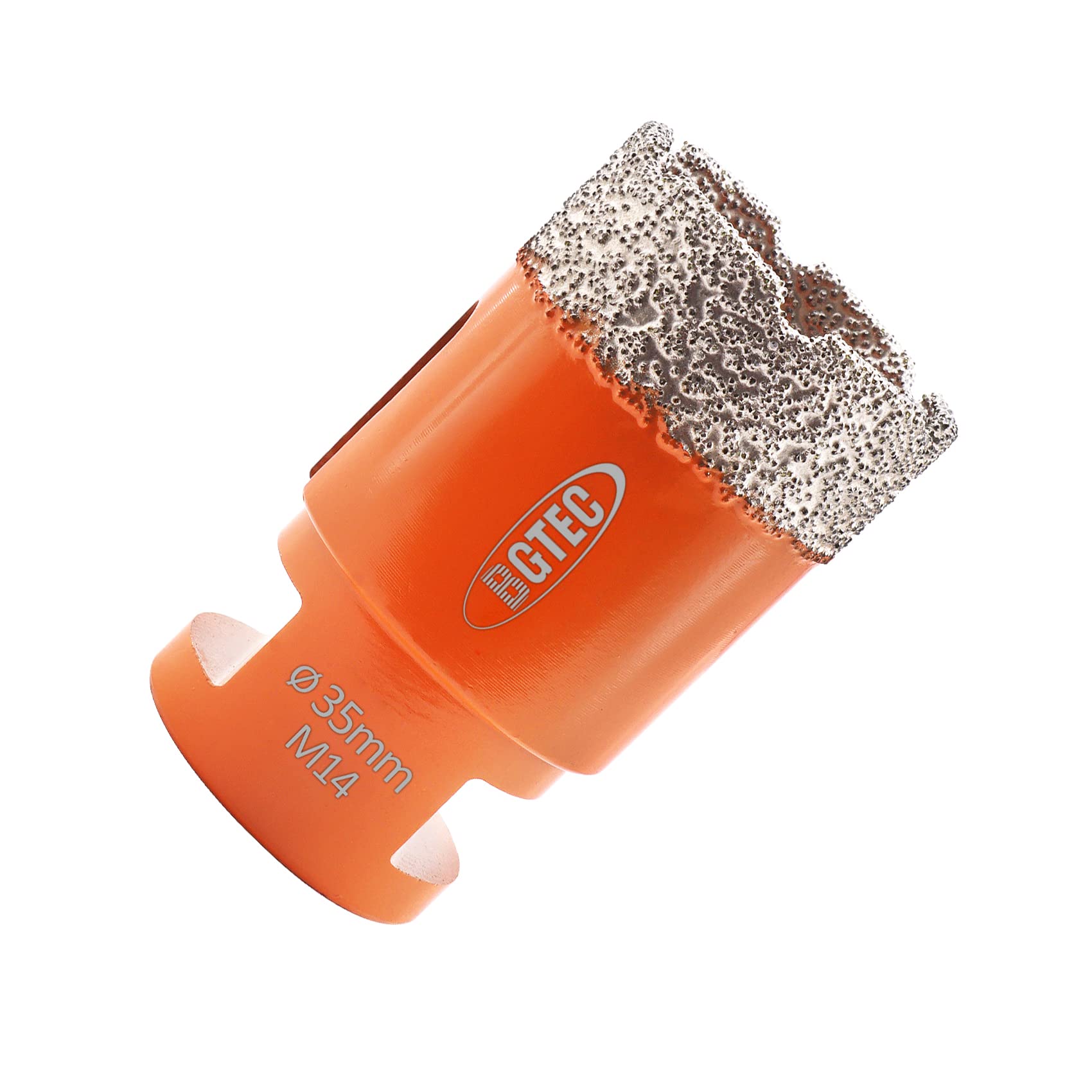 BGTEC Diamond Drill Bit Tile Hole Saw 35mm with M14 Thread for Porcelain Ceramic Tile Granite Marble Masonry Granite Stone Vacuum Brazed Bit 60mm Length