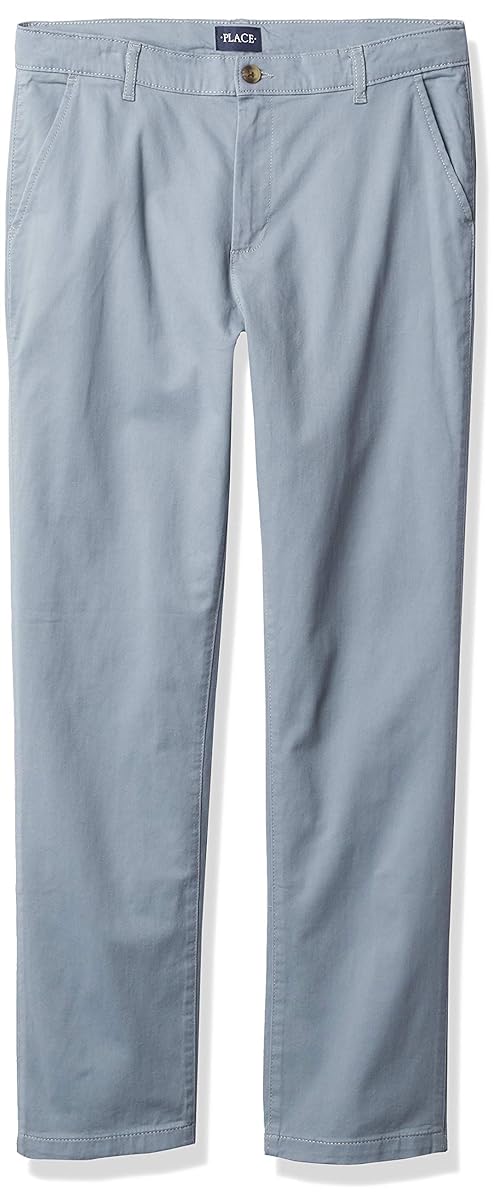 The Children's Place Boys Stretch Skinny Chino Pants,FIN GRAY SIngle,7