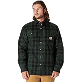 Carhartt Mens Relaxed Fit Flannel Sherpa-Lined Shirt Jac