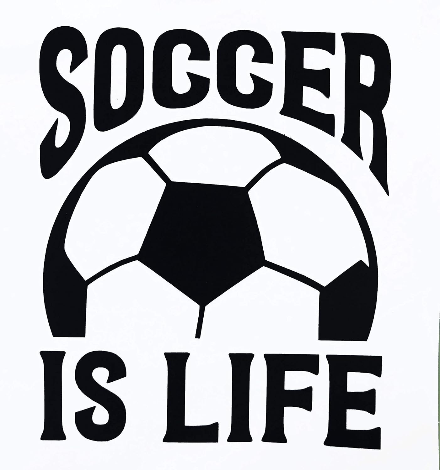 Custom Soccer is Life Decal Fútbol Bumper Sticker, for