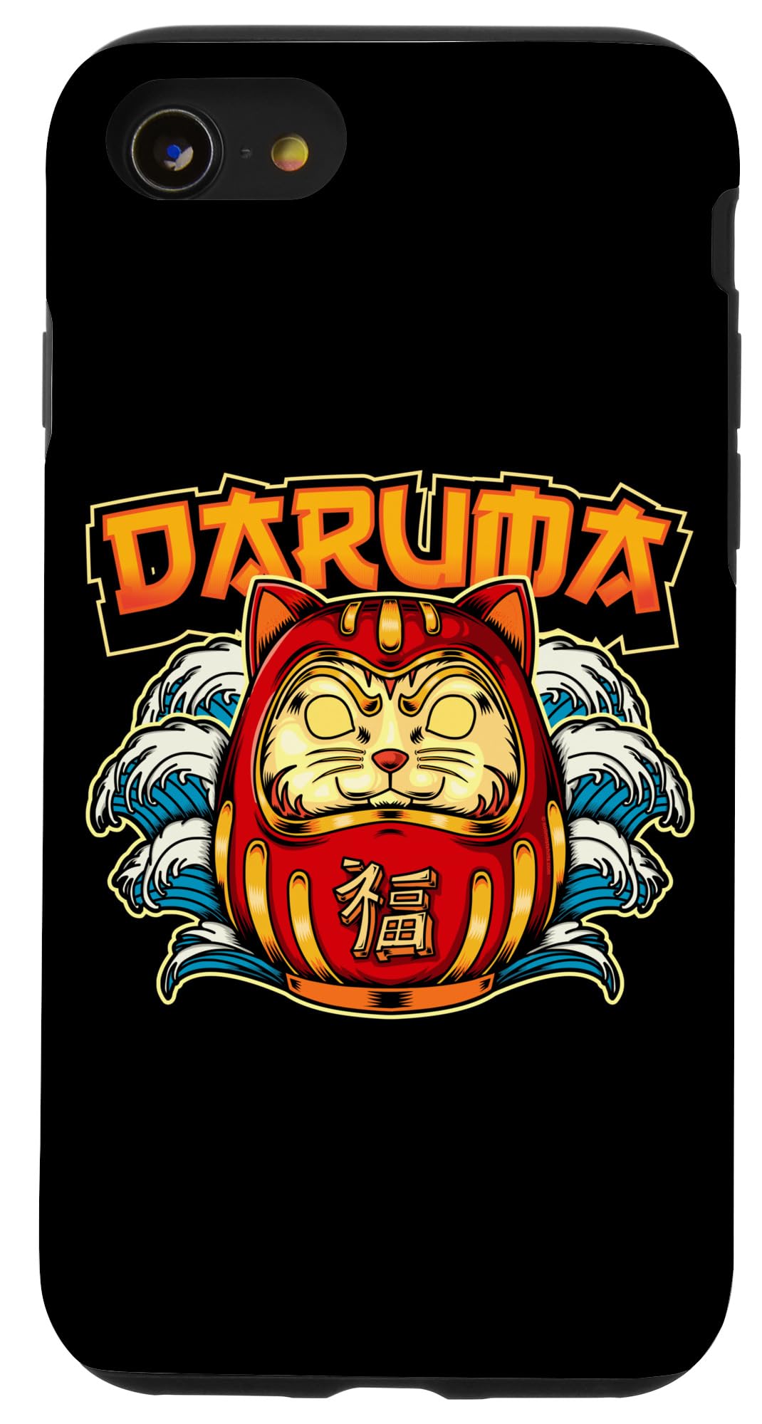 iPhone SE (2020) / 7 / 8 Japanese Lucky Perseverance Charm Daruma Cat Case