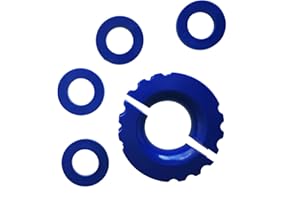 ACANDO Pack of 2 D-Ring Shackle Isolators with 4 Pieces Washer for 0.75 inch Shackle Gear Design D-Ring Isolators Fits Standard 3/4" Shackle Protect Shackle & Bumper Reduce Rattling 2 Years Warranty (Blue)