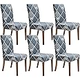 SPRINGRICO Chair Covers for Dining Room 6 Pack, Stretch Dining Chair Cover, Washable Spandex Kitchen Parsons Chair Slipcovers, Removable Seat Protector for Home or Party (Set of 6, Bora Bora)
