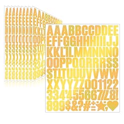 Llewyn 970 Pcs 10 Sheets Letter Stickers,Self