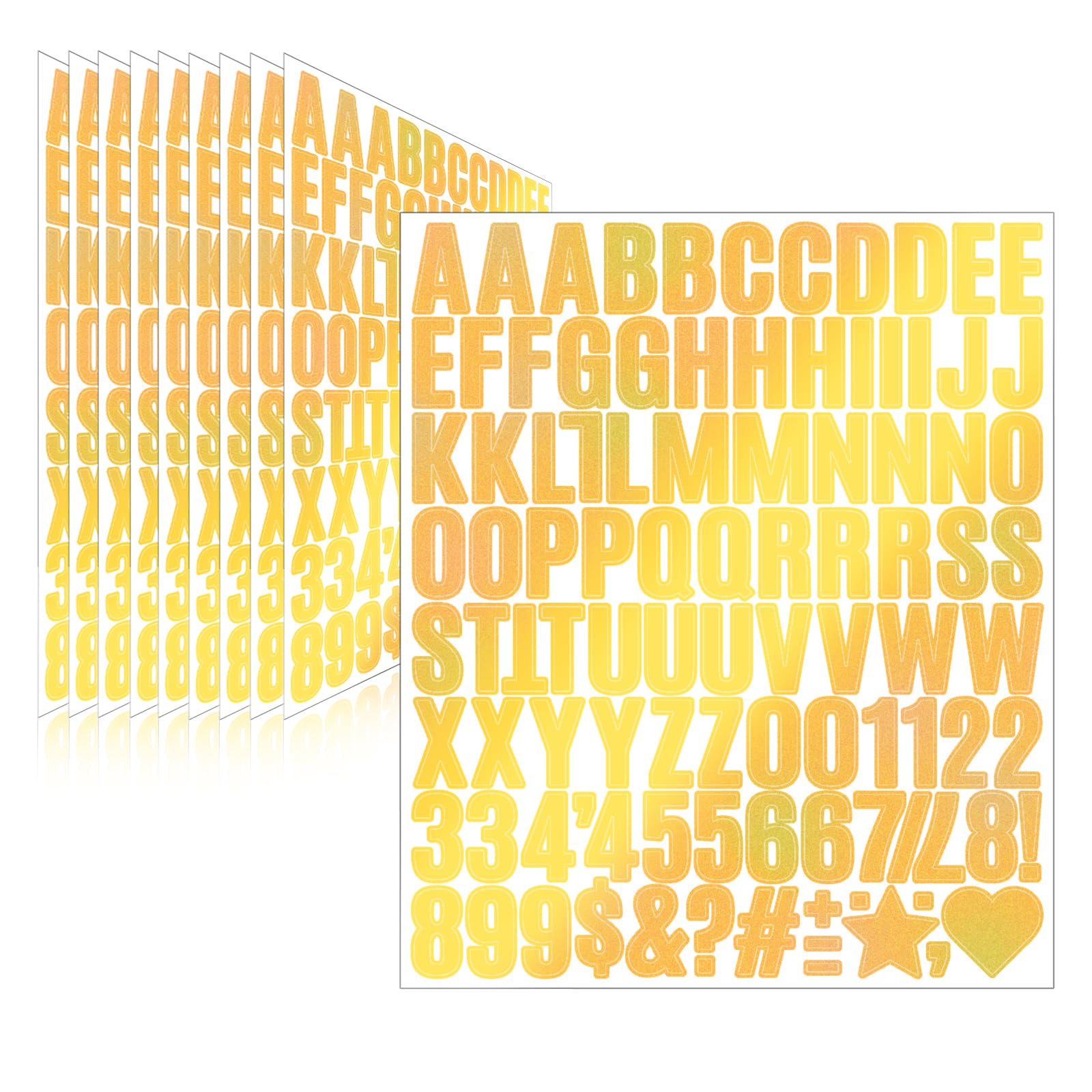 Llewyn 970 Pcs 10 Sheets Letter Stickers,Self