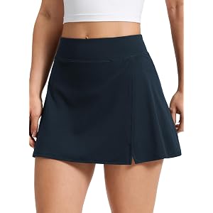 CRZ YOGA Butterlift High Rise Side Slit Golf Skirts | Built-in Shorts with Pockets, Buttery Soft, Tennis, A Line, Mini, Skort