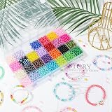 DTYDECLE 1680pcs Pearl Beads 6mm 28 Colors Glass Plastic Jewelry Making Kit view 4