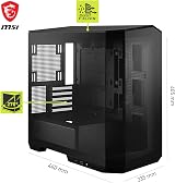 MSI MAG PANO M100L PZ Micro-ATX PC Case USB-C 20Gbps GPU Stand Dust Filters view 3
