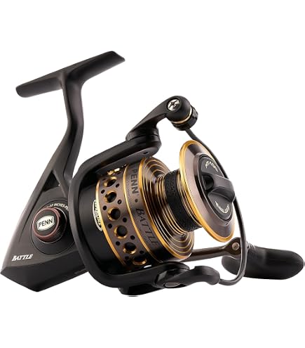 PENN Spinfisher VII Long Cast, Fishing Reel, Spinning Reels, Sea Fishing, Sea Fishing Reel With IPX5 Sealing That Protects Against Saltwater Ingression, Caters for different Species, Black Gold, 5500