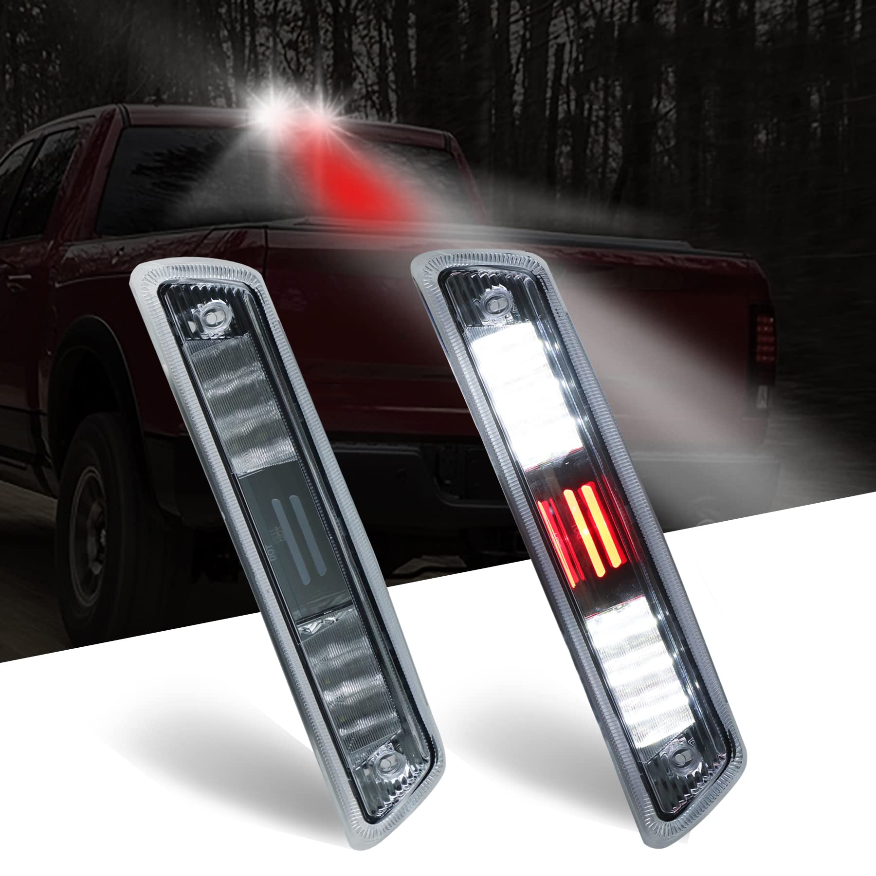 Photo 1 of Gubebaili LED Third 3rd Brake Light with Gasket, Center High Mount Stop Rear Cargo Lamp Fit for F150 2009-2014, Clear Lens