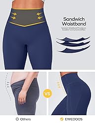 Ewedoos Compression Leggings with Pockets for Women