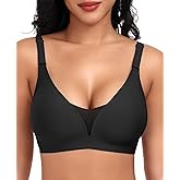 Bras for Women Wireless Seamless Mesh Push Up No Underwire Plus Size Soft Comfortable Sleep Everyday Brattlets with Extender