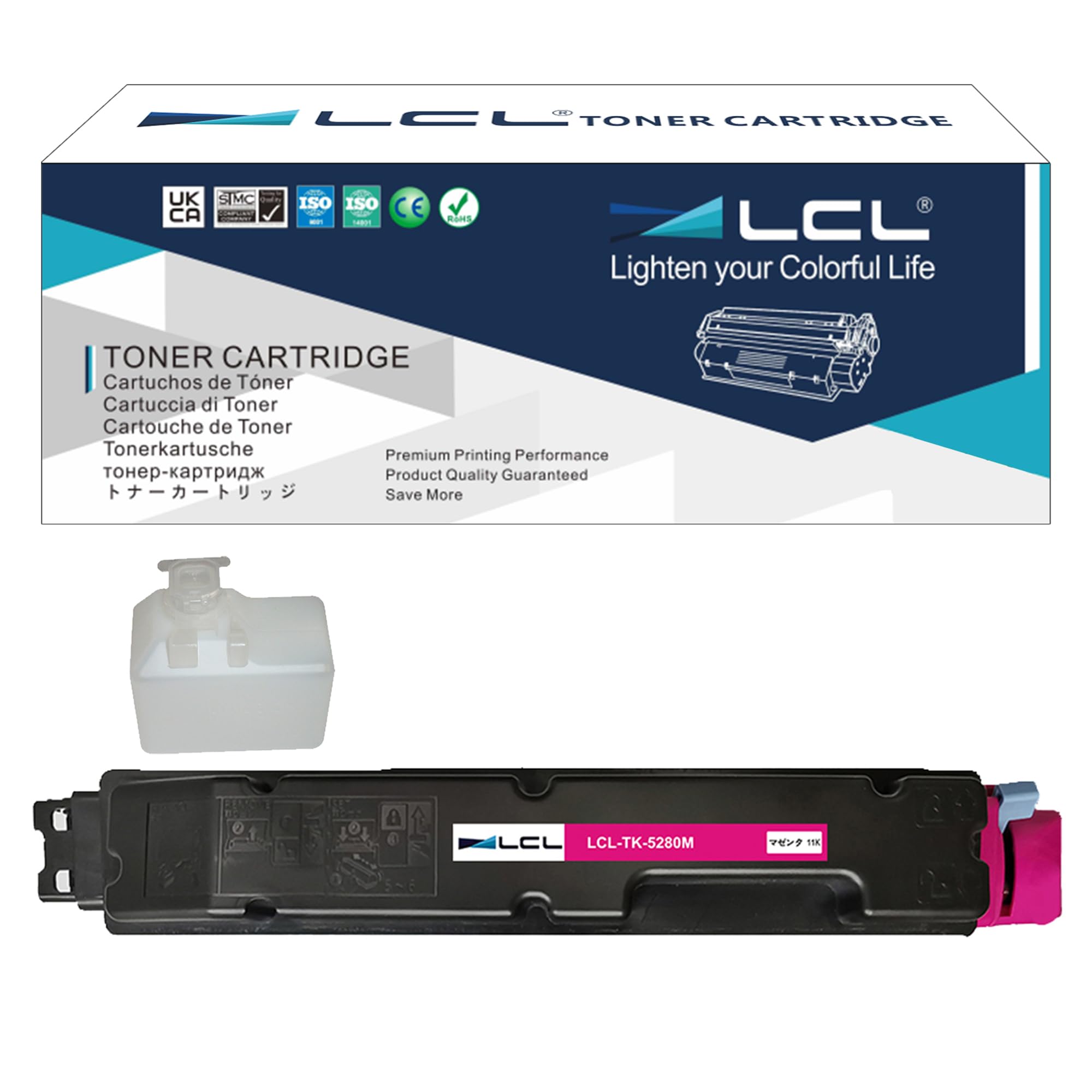 LCL TK-5280 Magenta Toner Cartridge Replacement for Kyocera TK5280 TK-5280 TK-5280M Replacement for Kyocera Ecosys P6235 P6235cdn M6235cidn M6635cidn (1 Pack)