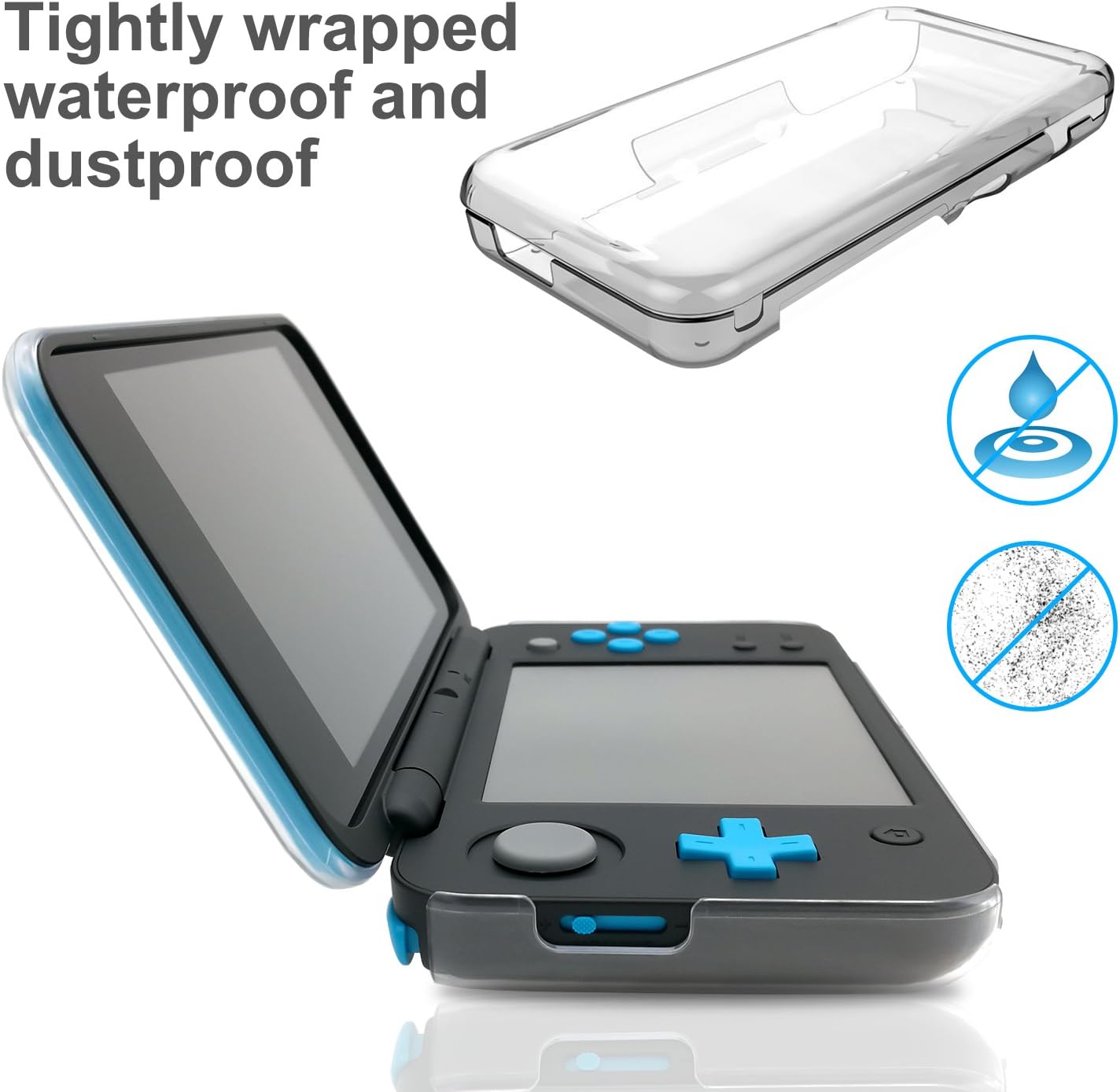 Cover Case for New Nintendo 2DS XL,Crystal Clear Case for New Nintendo 2DS XL: Electronics