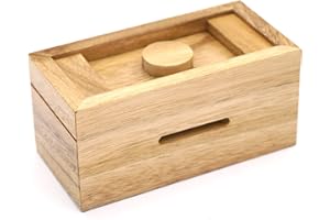 BSIRI Ziggurat Chest- Secret Box Brain Teaser Wooden Puzzle Boxes with Hidden Compartments. Ideal Mystery Box, Money Box, Jewelry Box, 3D Puzzle Lock Box, Gift Card, and Money Puzzle Box