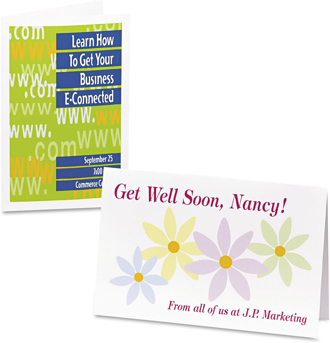 Avery 3265 Greeting Cards, Inkjet, 5-1/2-Inch x8-1/2-Inch, 20/BX, Matte White : Office Products
