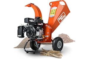 SuperHandy Mini Wood Chipper Shredder Mulcher Heavy Duty 7HP 212cc Compact Design 3" Inch Max Capacity