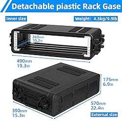 ECGOIOE 2U Rack Case Shallow