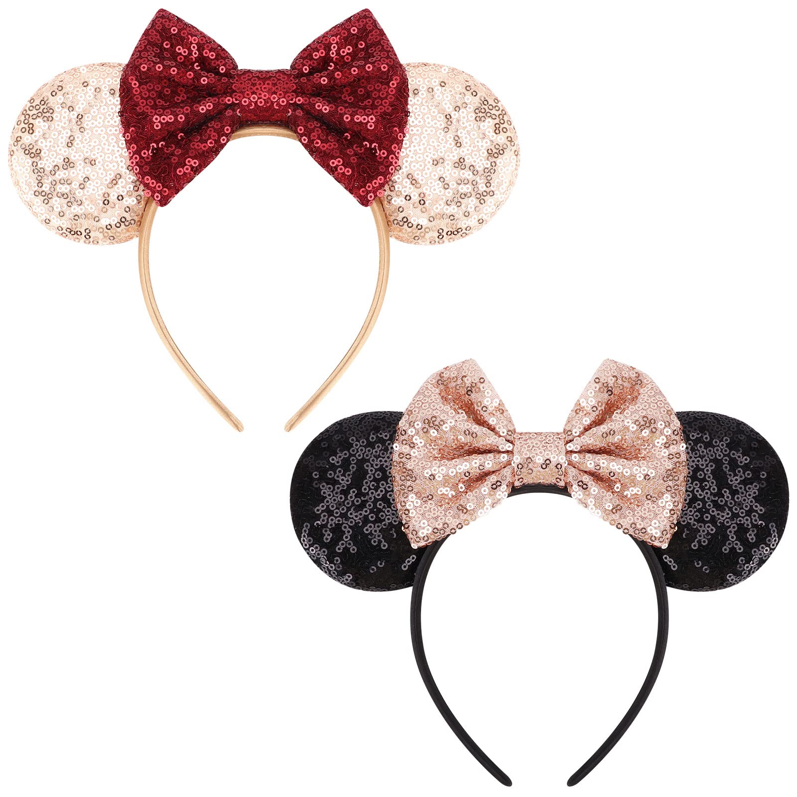 Photo 1 of DRESHOW Mouse Ears Bow Headbands Glitter Party Decoration Cosplay Costume for Women