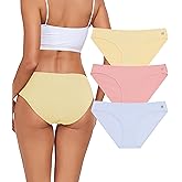 ANLIQI Women's Cotton Underwear Bikini Panties for Women Pack Moisture Wicking Soft Breathable Undies Stretch Hipster S-3XL
