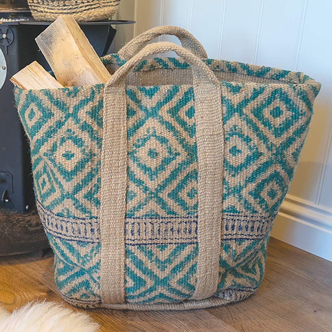 Soul Destiny Log or Laundry Storage Bag 100% sustainable Jute Handmade in India,