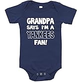 NanyCrafts Baby's Grandpa Says I'm a Yankees Fan Bodysuit, Baby Yankees Fan