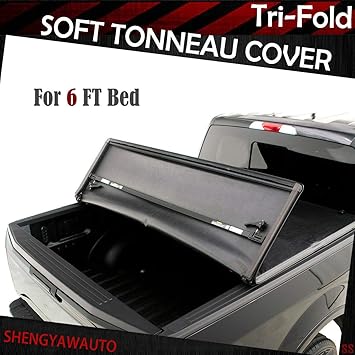 Amazon Com Shengyawauto 6 Ft Truck Bed Cover Lock Tri Fold Soft Tonneau Cover For 1983 2011 Ranger Bed 1994 2010 Mazda B Series Automotive