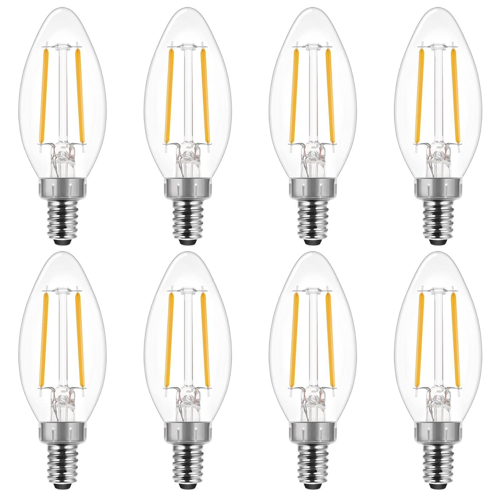 Energetic LED B10 E12 Candelabra Light Bulbs 60