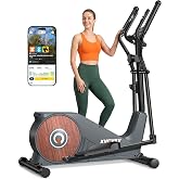 Elliptical Exercise Machine, Elliptical Machine for Home 15.5IN Stride | Elliptical Trainer with Quiet Magnetic 16 -Level Resistance, Support KP/ZT Smart Fitness APP, 400 LBS Weight Capacity