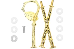 Healeved 3-Tier Gold Cake Stand Hardware Set with Leaf Design, Heavy Duty Alloy Plate Holder for Wedding