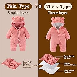 AiWMGL Newborn Baby Bear Outfit Suit With Fold-Over