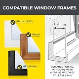 EASYmaxx Fly Screen for Window with Hook & Loop Tape – Cut-to-Size Black view 7