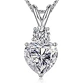 N9NEMUSES Valentines Day Gifts for Her Wife, 2-4 Carat Moissanite Necklace, 925 Sterling Silver Anniversary Birthday Gifts for Women, Jewelry Gift for Wife Girlfriend Mom